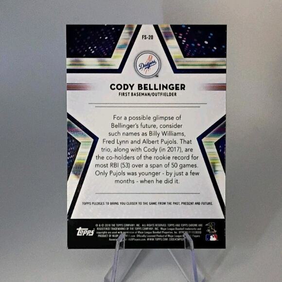 2018 Topps Chrome Rainbow Refractor - Future Stars Cody Bellinger #FS-20 - Picture 3 of 4